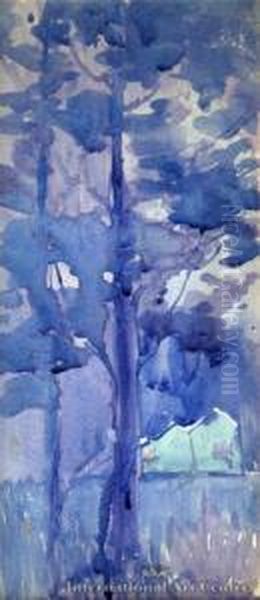 Blue Trees Oil Painting by Margaret Olrog Stoddart