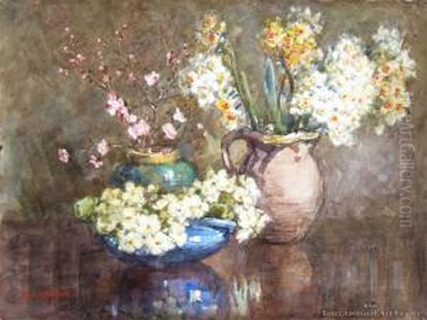 Spring Blossoms Oil Painting by Margaret Olrog Stoddart