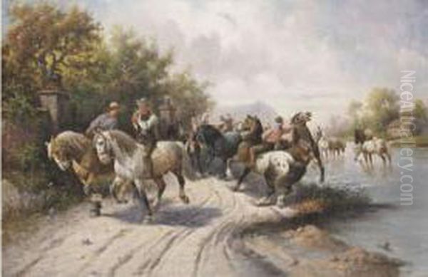 Horse Ride Oil Painting by Konstantin Stoilov