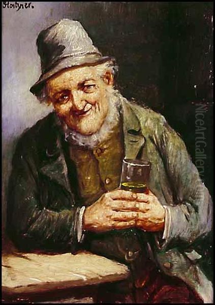 The Happiest Hour Oil Painting by Carl Siegfried Stoitzner