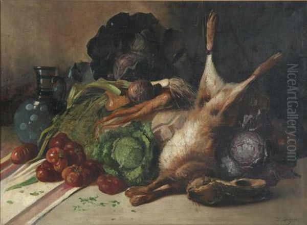 Kuchenstilleben Mit Verschiedenen Kohlsorten Oil Painting by Josef Stoitzner