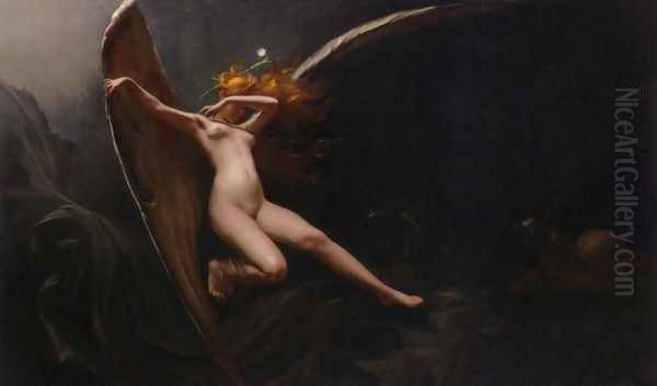 A Fairy Under Starry Skies Oil Painting by Luis Ricardo Falero