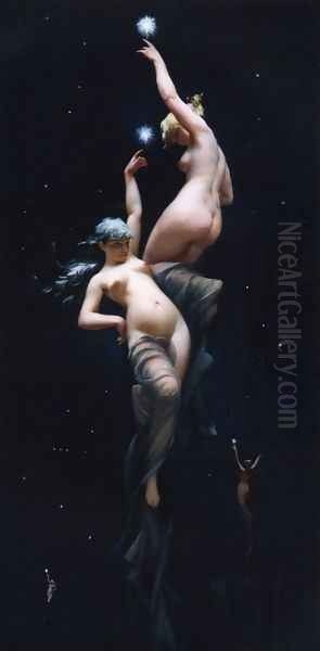 Moonlit Beauties Oil Painting by Luis Ricardo Falero