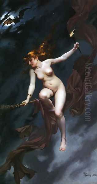 Muse of the Night Oil Painting by Luis Ricardo Falero