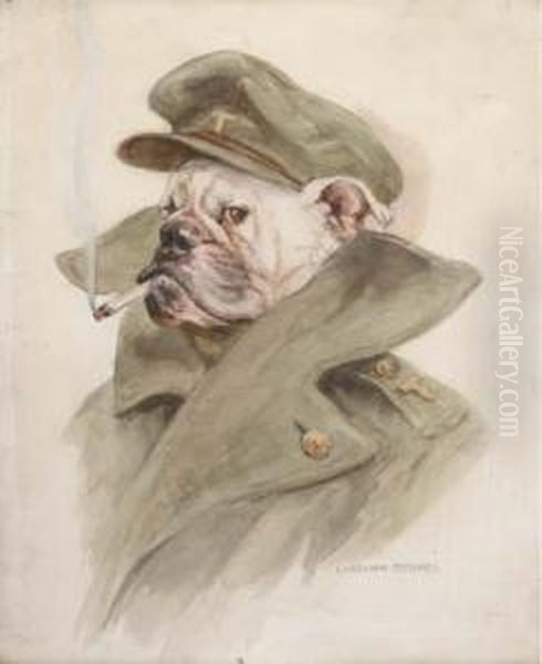 The Bulldog Oil Painting by George Vernon Stokes