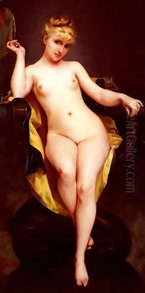 La Pose (Posing) Oil Painting by Luis Ricardo Falero