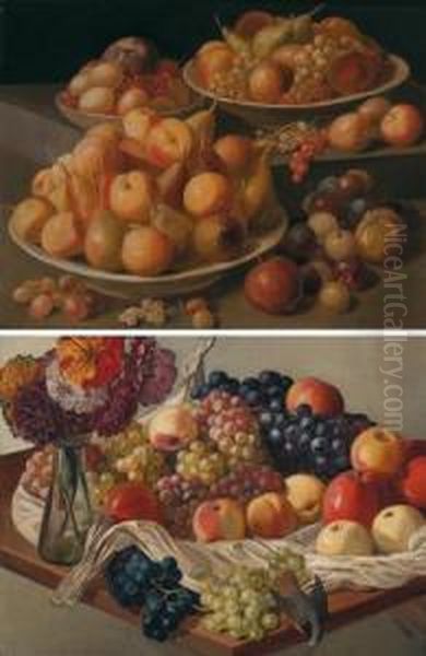 Still Life With Pears Oil Painting by Leopold Stoll