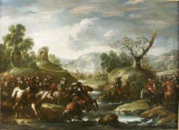 Scena Di Battaglia Oil Painting by Matthias Stomer