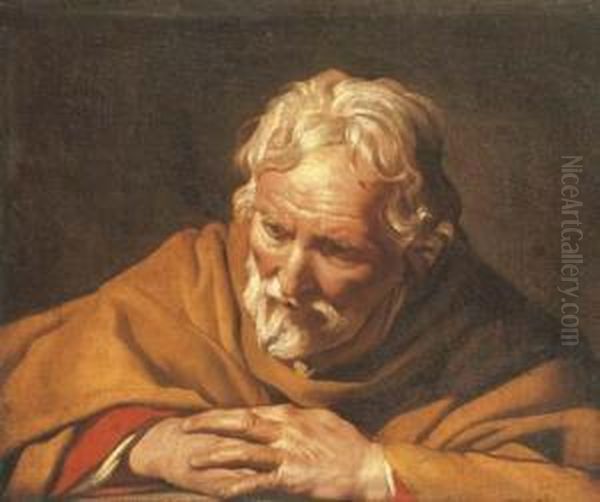 The Penitent Saint Peter? Oil Painting by Matthias Stomer