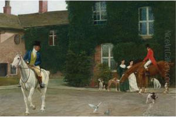 Ready For A Morning Ride Oil Painting by Marcus Stone