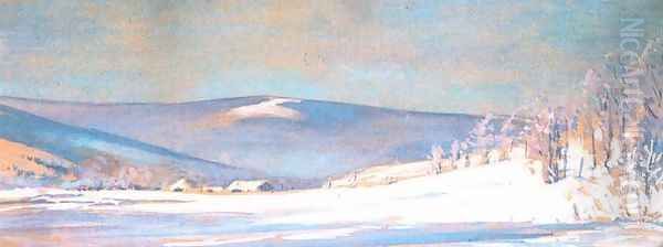 Winter Landscape of Bystra Oil Painting by Julian Falat