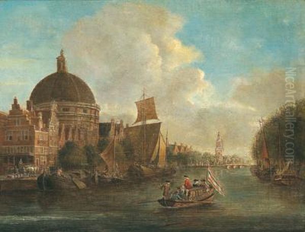 Veduta/capricciodi Amsterdam Oil Painting by Jacobus Storck