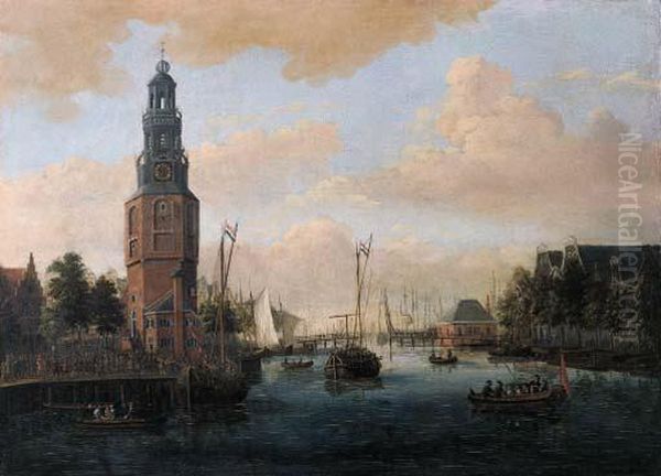 A View Of The Oude Schans Oil Painting by Jacobus Storck