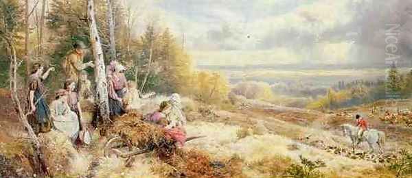 Meet Oil Painting by Myles Birket Foster