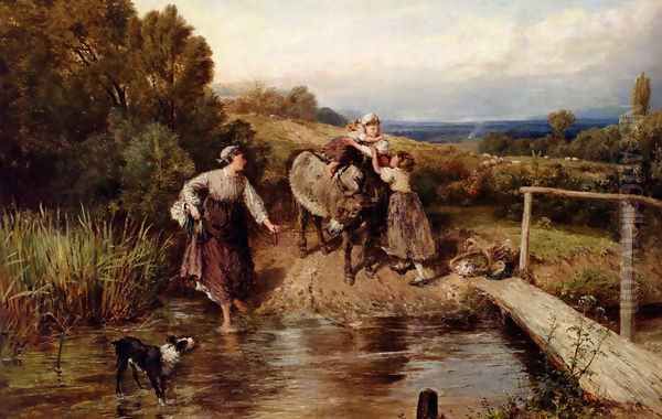 The Ford Oil Painting by Myles Birket Foster