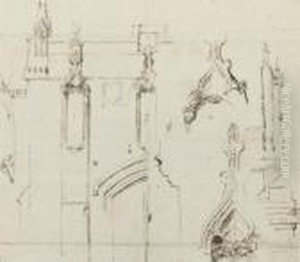 An Album Of Drawings Of Figurative And Architectural Subjects Oil Painting by Thomas Stothard