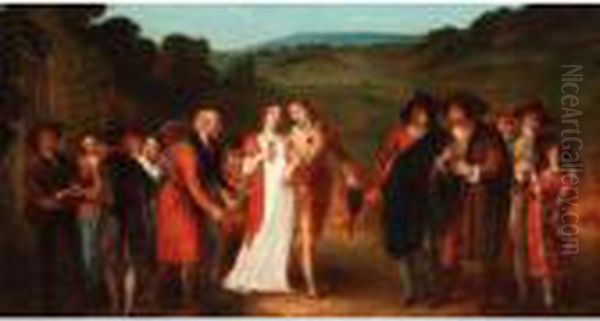 The Wedding Oil Painting by Thomas Stothard