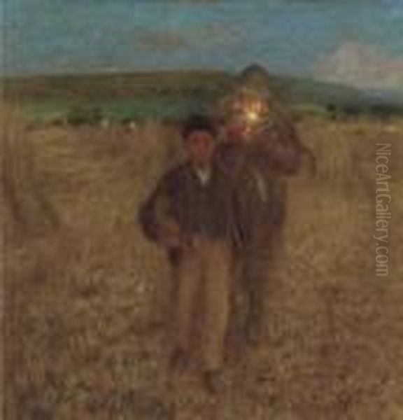 The Harvesters' Return Oil Painting by Edward William Stott