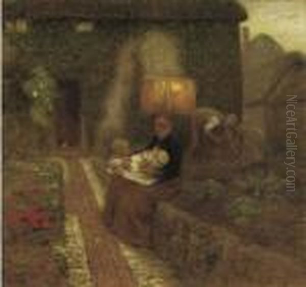 Maternity Oil Painting by Edward William Stott