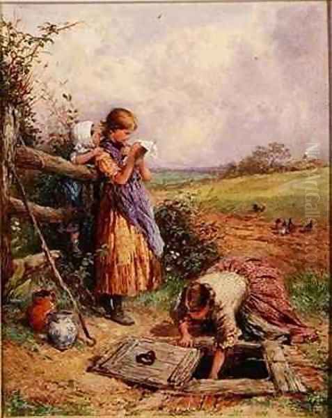 At The Well Oil Painting by Myles Birket Foster