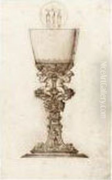 Design For A Chalice With A Roundel Of The Crucifixion Oil Painting by Jacopo Strada