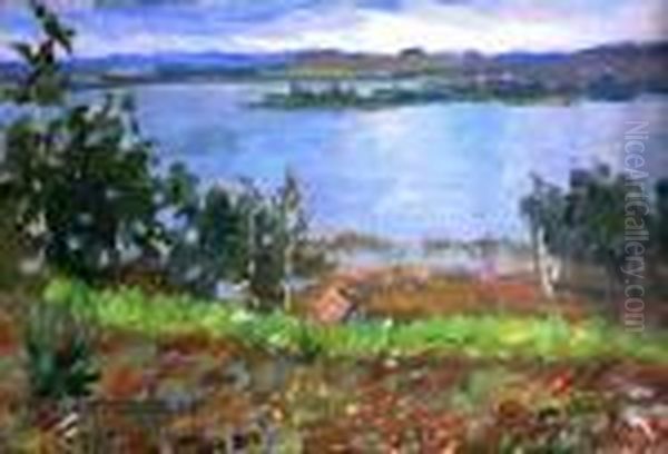 Daugava Oil Painting by Aleksandrs Strals