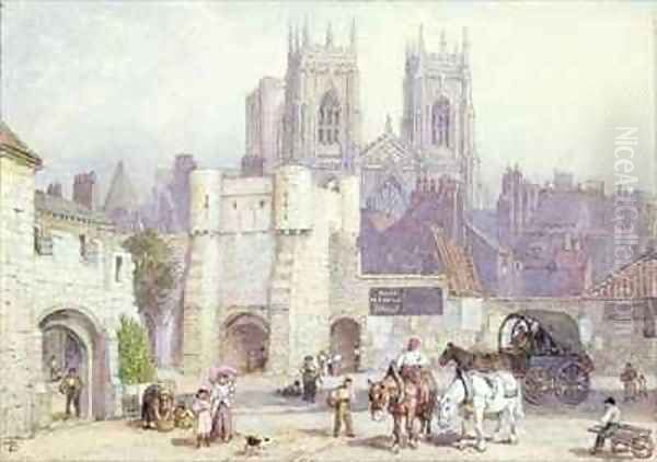 York Oil Painting by Myles Birket Foster