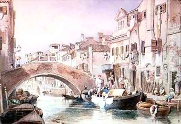 The Canale dei Mori Venice Oil Painting by Myles Birket Foster