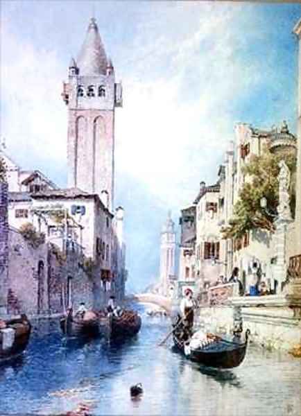 Venice Oil Painting by Myles Birket Foster