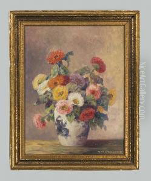 Blumenstilleben Oil Painting by Max Theodor Streckenbach