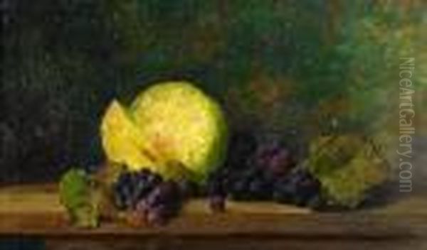 Stilleben Med Melon Och Vindruvor Oil Painting by Max Theodor Streckenbach