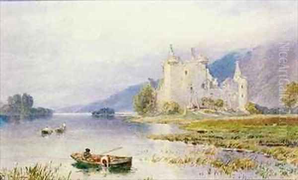 Kilchurn Castle Oil Painting by Myles Birket Foster