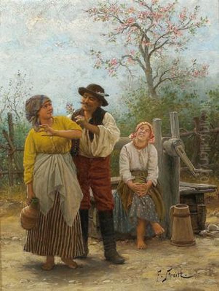 Abgeblitzt Oil Painting by Franciszek Streitt