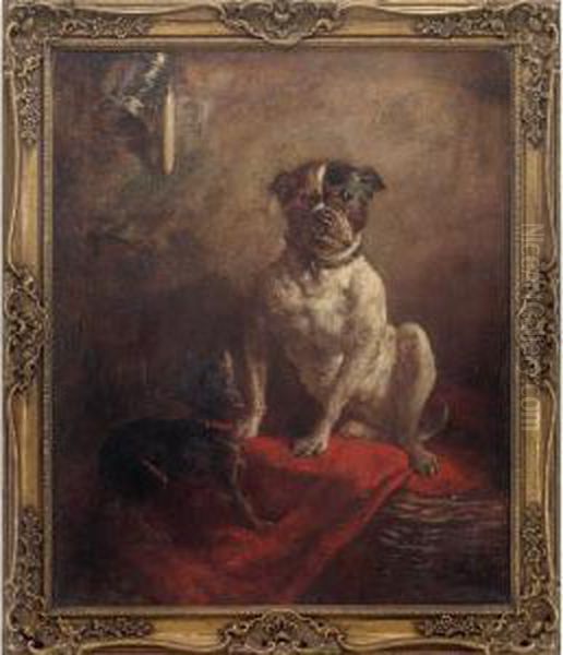 The Master';s Pup Oil Painting by Philip Eustace Stretton