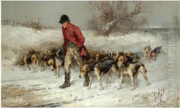 Exercising The Hounds Oil Painting by Philip Eustace Stretton