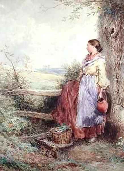 The Milkmaid 3 Oil Painting by Myles Birket Foster