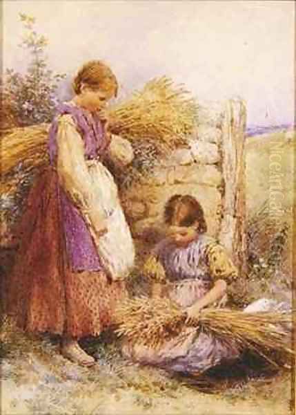 The Young Gleaners Oil Painting by Myles Birket Foster