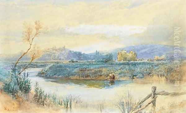 Arundel, Sussex Oil Painting by Myles Birket Foster