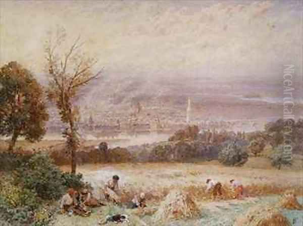 Perth Oil Painting by Myles Birket Foster