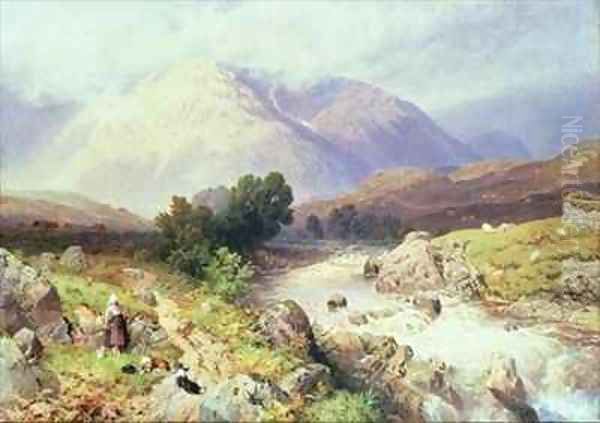 The Highlands near Argyle Oil Painting by Myles Birket Foster