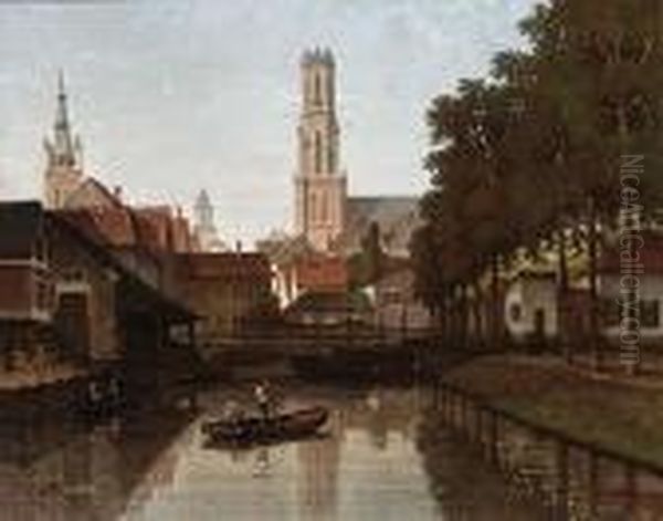 Bruges Oil Painting by Francois Stroobant