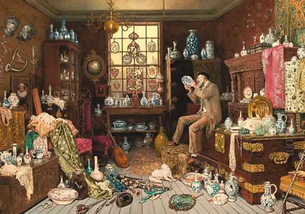 The Old Curiosity Shop Oil Painting by Myles Birket Foster