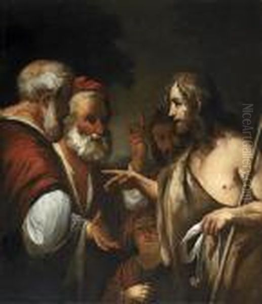 Predigt Johannes Des Taufers Oil Painting by Bernardo Strozzi