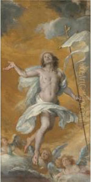 The Risen Christ Oil Painting by Bernardo Strozzi