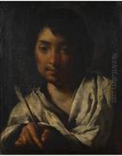 San Giovanni Evangelista Oil Painting by Bernardo Strozzi