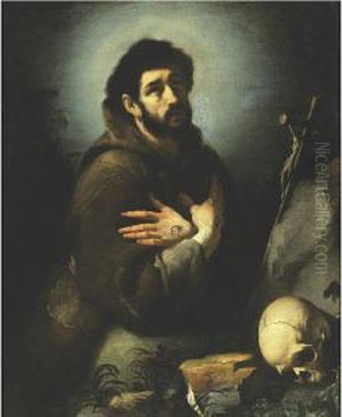 Saint Francis At Prayer Oil Painting by Bernardo Strozzi