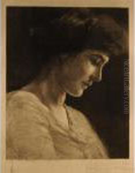 Portrait Of A Woman Oil Painting by Hermann Struck