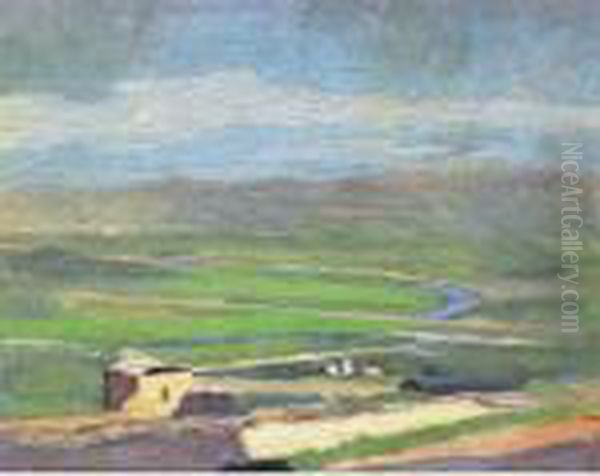 Haifa Area In Spring Oil Painting by Hermann Struck