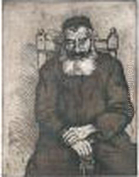 Old Jew Oil Painting by Hermann Struck