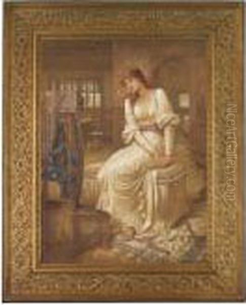 Elaine Oil Painting by John Melhuish Strudwick